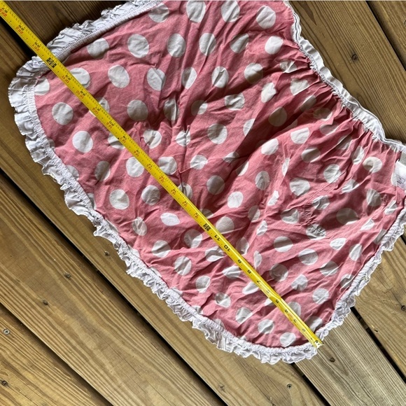 Minnie Mouse Disney Parks Red White Polka Dot Apron Ruffled Tie Waist w/ Pocket - Picture 3 of 12